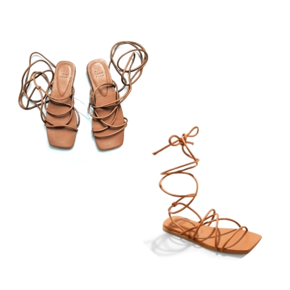 A New Day Tan Gladiator Sandals with Strappy Design Size Available: 6.5/10